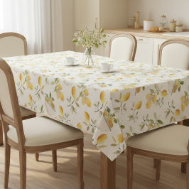 Mantel de mesa con estampado de limón estilo campo