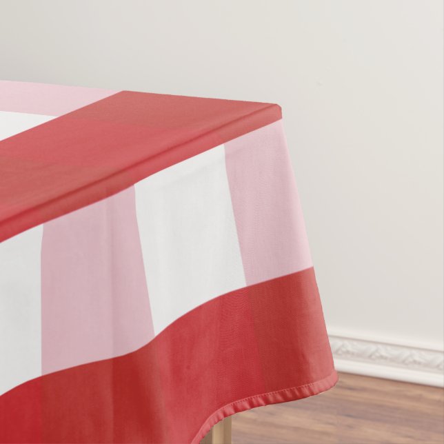 Mantel de Mesa con Patrón Rojo y Blanco para Comed (In Situ)