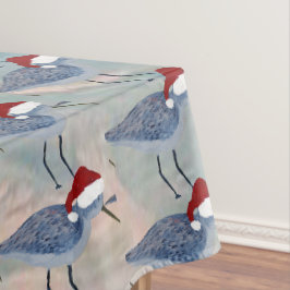 Mantel de mesa costero de chorlitos de Navidad