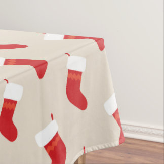 Mantel de mesa de calcetín de Navidad rojo lindo