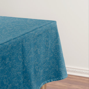 Mantel de mesa de cosecha azul verdoso caprichoso