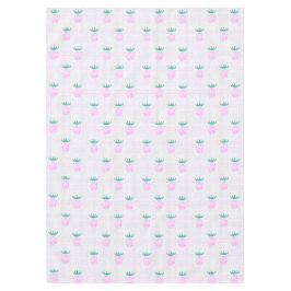 Mantel de mesa de cuadros de piña rosa para fiesta