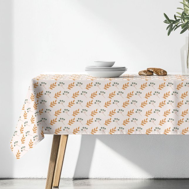 Mantel de mesa de flores pastel 70s marrón acento  (Pastel Flower Tablecloth 70s Brown Boho Accent)