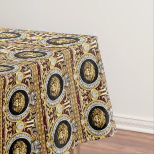 Mantel de mesa de gemas de Medusa dorada