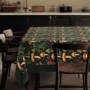 Mantel de mesa forestal vintage con diseño de hong