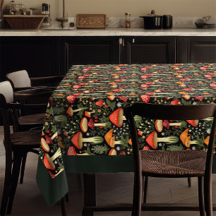 Mantel de mesa inspirado en la naturaleza Hongos y