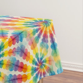 Mantel de mesa psicodélico con teñido Tie Dye | Ma