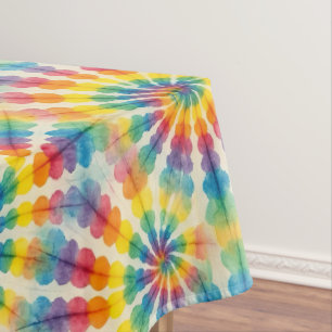 Mantel de mesa psicodélico con teñido Tie Dye Ma