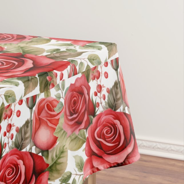 Mantel de Mesa Rosas Rojas Chic (In Situ)