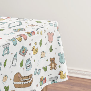 Mantel de mesa sin costuras de osito de peluche pa