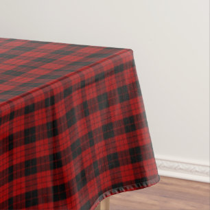 Mantel de Navidad a Cuadros Rojo Búfalo Estampado 