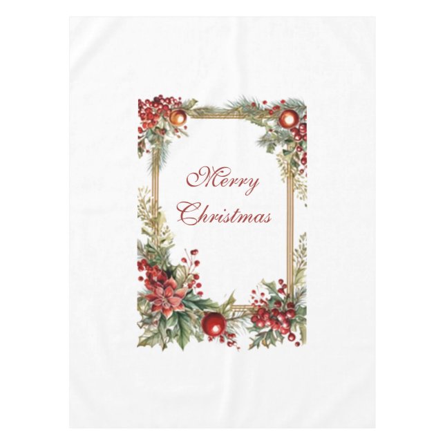 Mantel de Navidad Alegre (Anverso)