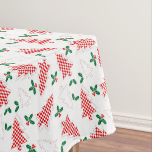 Mantel de Navidad con recorte de árbol