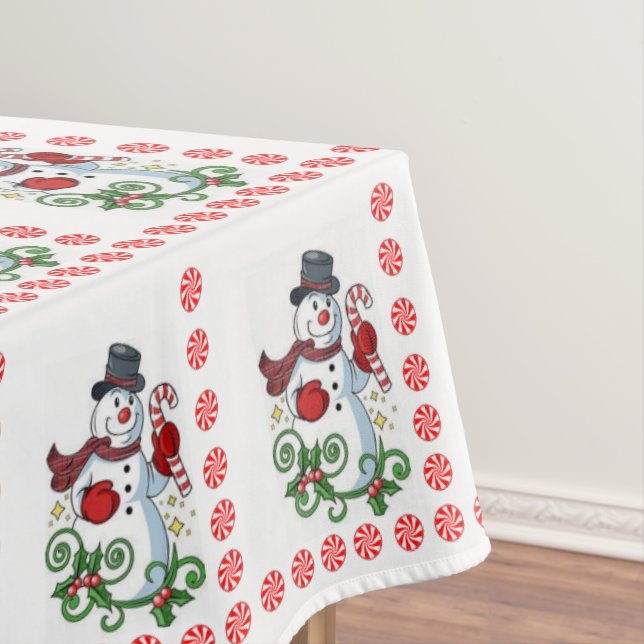 Mantel de Navidad, Muñeco de Nieve (In Situ)