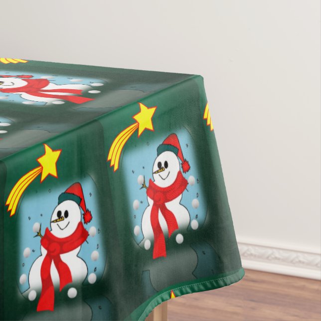 Mantel de Navidad, Muñeco de Nieve (In Situ)