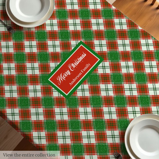 Mantel de Navidad personalizado Chic Acento Navide (Custom Christmas Tablecloth Chic Holiday Accent)