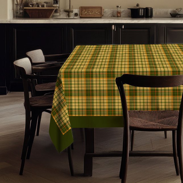 Mantel de otoño único elegante a cuadros (Unique Fall Autumn Tablecloth Elegant Checkered)