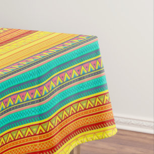 Mantel de rayas aztecas