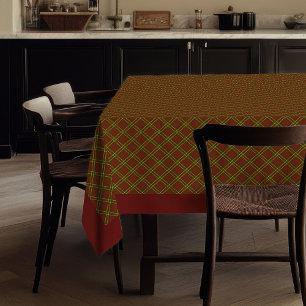 Mantel de Tartán de Otoño Estilo Elegante a Cuadro