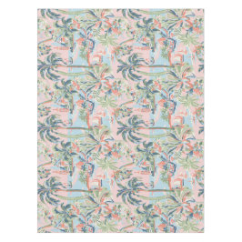 Mantel de toile tropical rosado, escenas de palmer