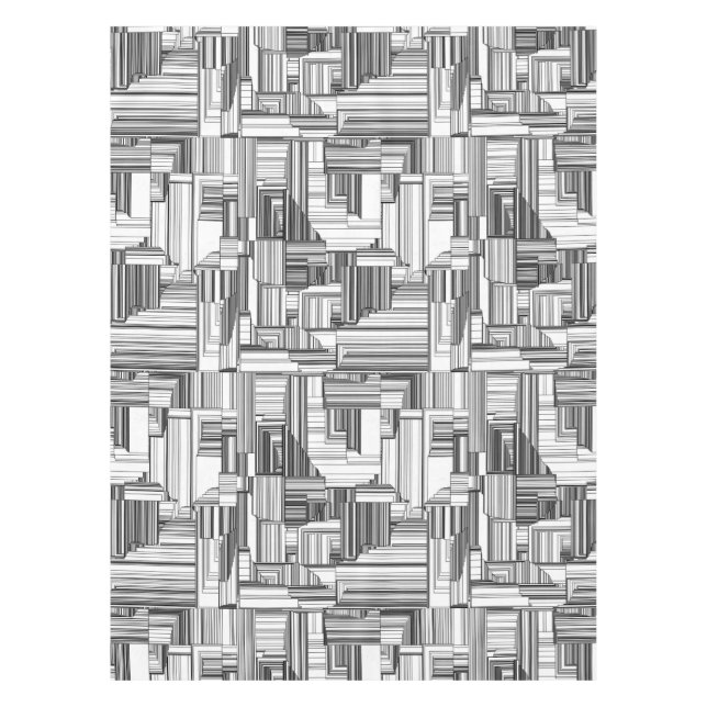 Mantel Deco de arte blanco y negro (Anverso)