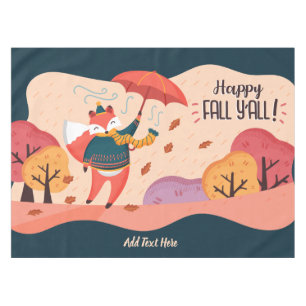 Mantel DECOR Personalizado Otoño ZORRO Feliz Otoño a Todo