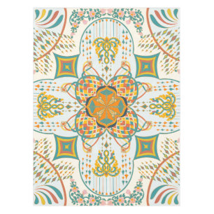 Mantel Decoración colorida de la casa Boho en naranja, ve