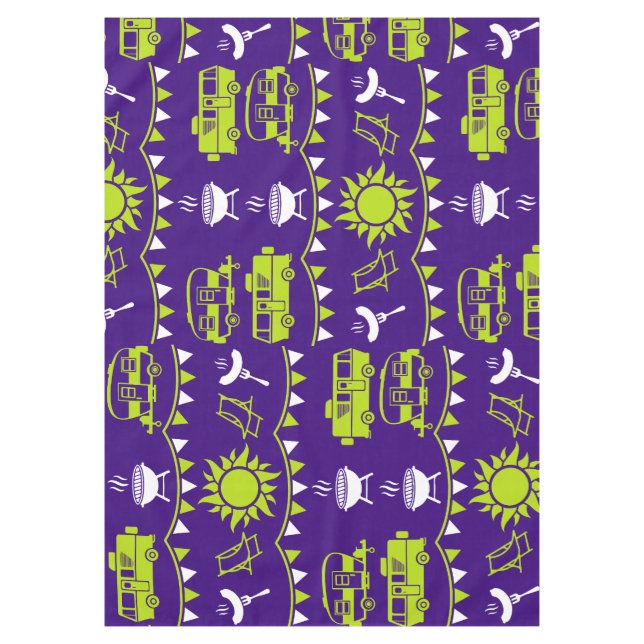 Mantel Decoración de camping de caravana (Anverso)