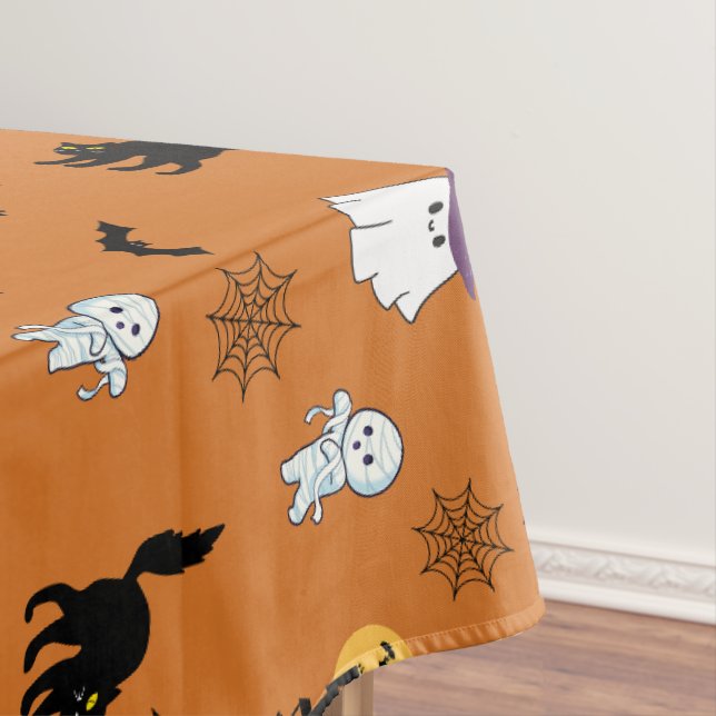 Mantel Decoración de hogar naranja fantasmas Halloween (In Situ)