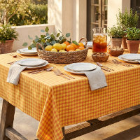 Decoración de mesa de picnic a cuadros retro amari