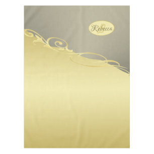 Mantel Decoración de oro de lujo en oro y plata, Monogra