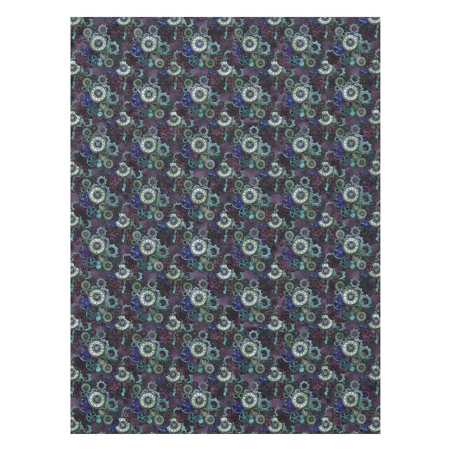 Mantel Decoración de Steampunk, relojes patrones de los e (Anverso)