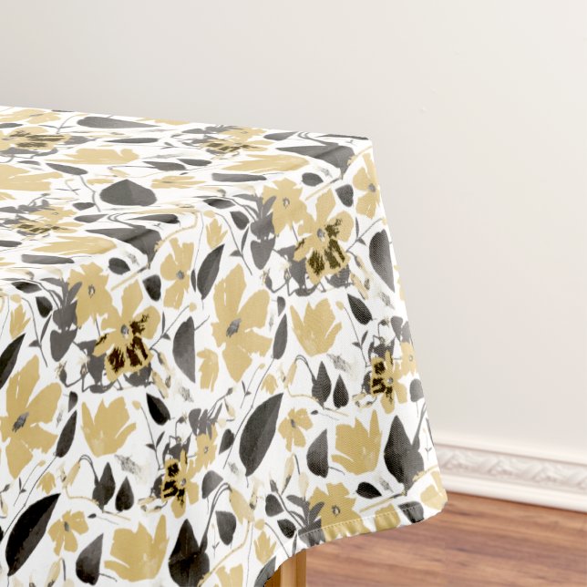 Mantel Decoración floral Clematis Watercolor (Flowering Clematis Vine Watercolor Floral Tablecloth from Studio Posies.)