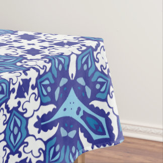 Mantel decoración hogar azul marino y blanco