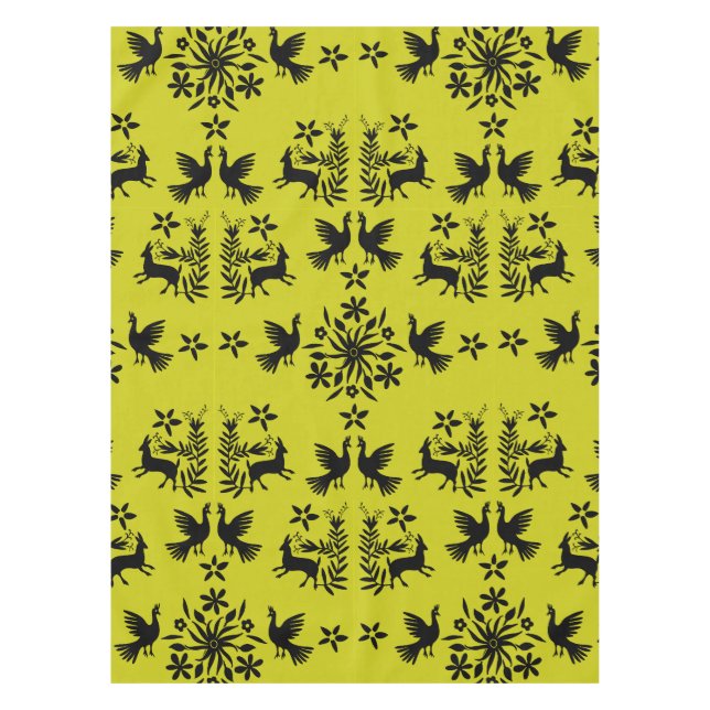 Mantel Decoración Otomi Mexicana (Anverso)