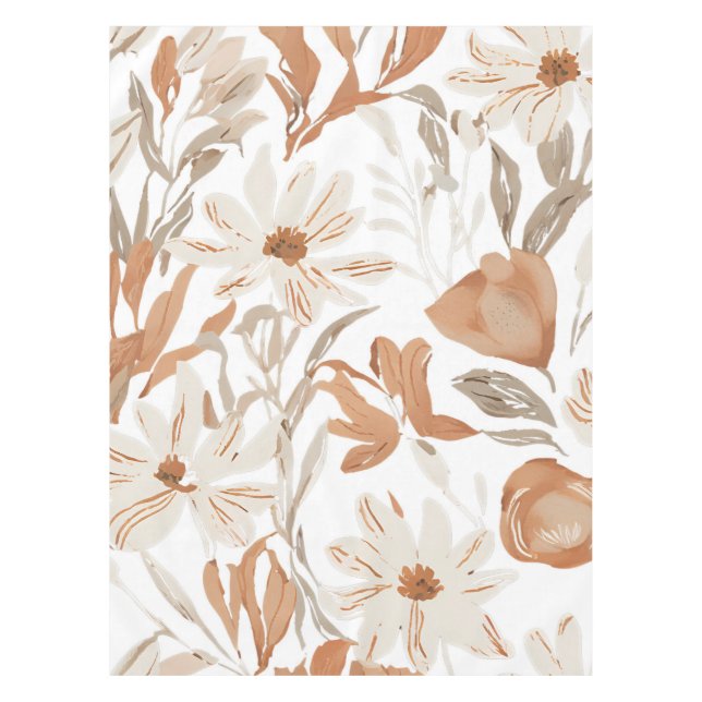 Mantel Decoración rústica de Boho de Terracota Wildflower (Anverso)