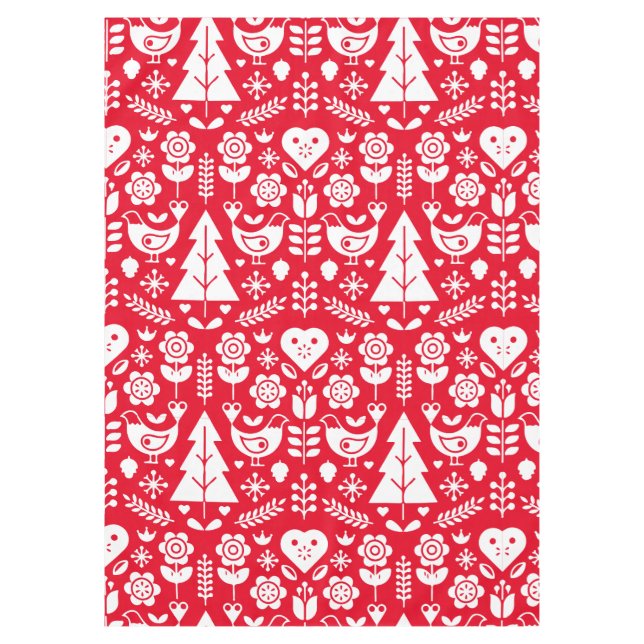 Mantel Decoraciones navideñas nórdicas escandinavas (Anverso)