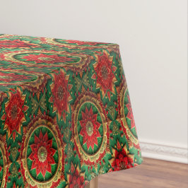Mantel decorativo festivo rojo verde
