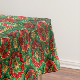 Mantel decorativo festivo rojo verde
