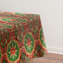 Mantel decorativo festivo rojo verde