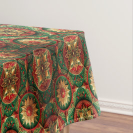 Mantel decorativo festivo rojo verde