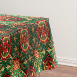 Mantel decorativo festivo rojo verde
