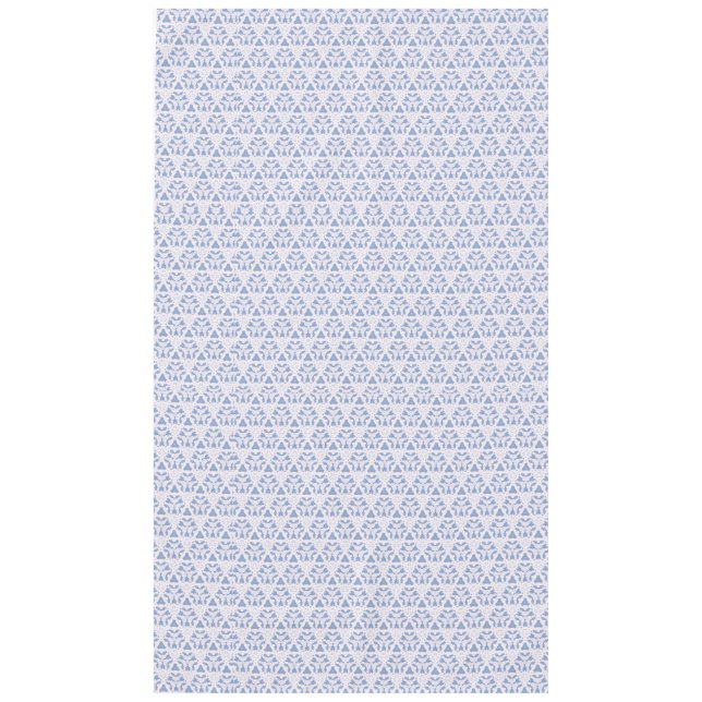 Mantel Decorativo Lace Triángulos Azul Blanco (Anverso)