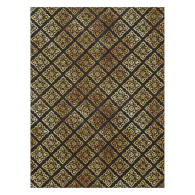 Mantel Decorativo Negro Y Oro (Anverso)
