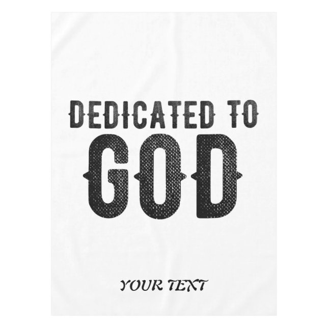MANTEL DEDICADO A DIOS PERSONALIZABLE GUAY TEXTO NEGRO (Anverso)