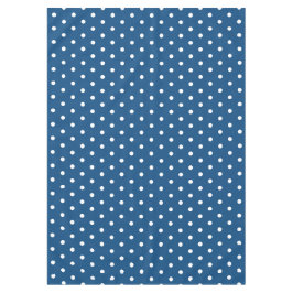Mantel Deep Azure Blue White Polka Dots