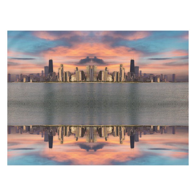 Mantel Deep Sunset Chicago (Frente (Horizontal))
