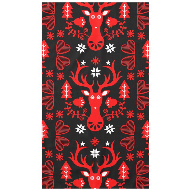Mantel Deer de Navidades rojos escandinavos (Anverso)