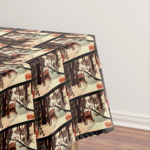 Mantel DEER EN LA tela de mesa FOREST