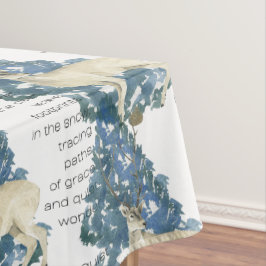 Mantel Dejar Huellas De Venado En La Nieve